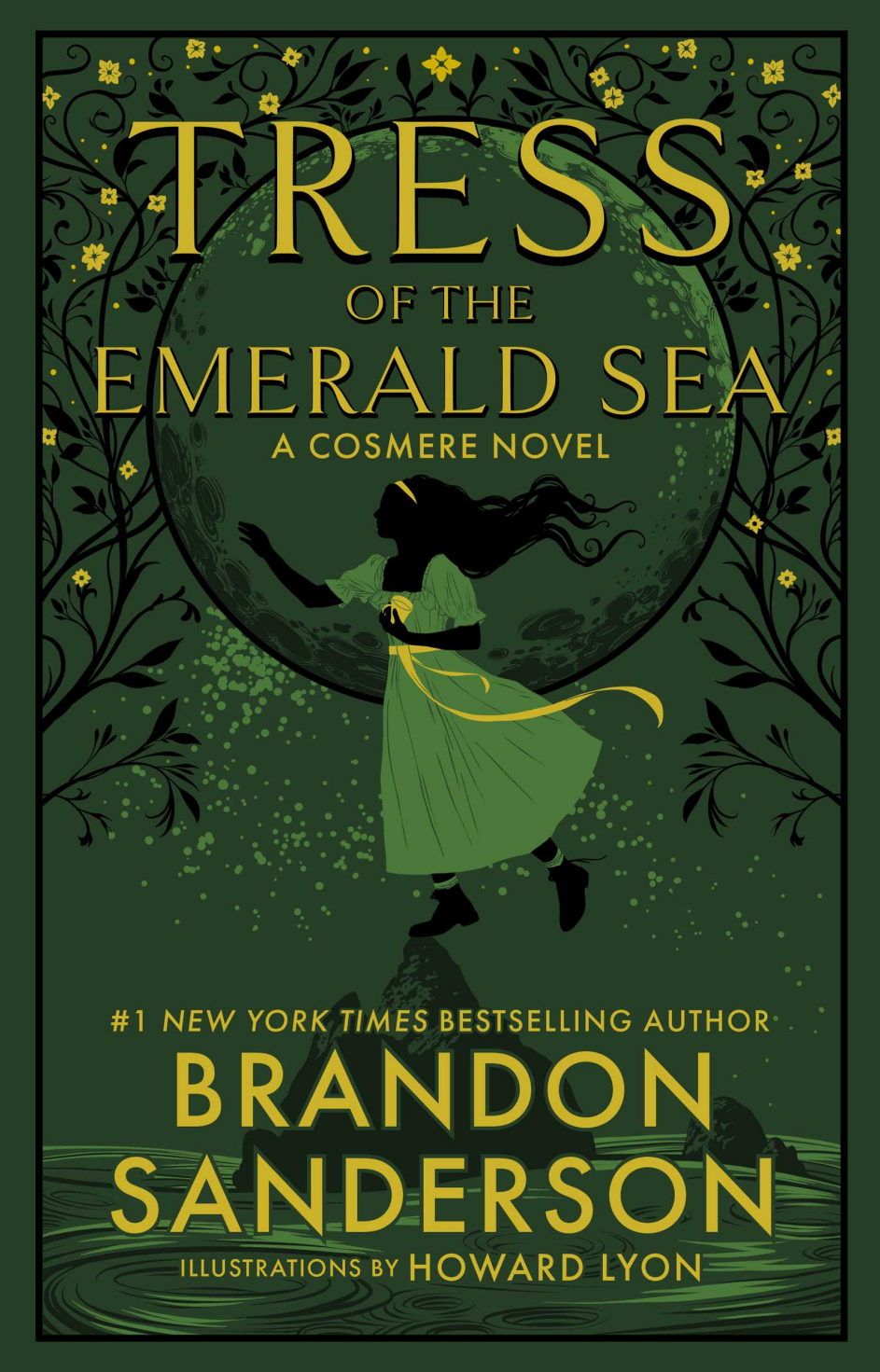 cover of Tress of the Emerald Sea  Brandon Sanderson ,  illustrated by Howard Lyon